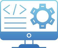 Website Builder Glyph Gradient Icon vector