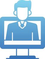 OnGlyph Gradient Tutoring Glyph Gradient Icon vector