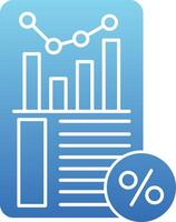 Sales Report Glyph Gradient Icon vector