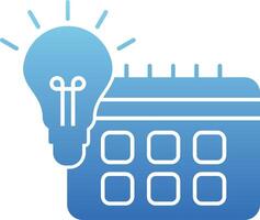 Day To Day Learning Glyph Gradient Icon vector