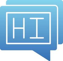 Hi Glyph Gradient Icon vector