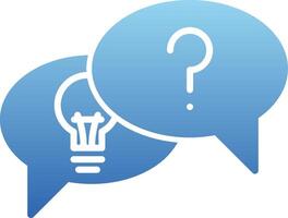 Problem Finding Glyph Gradient Icon vector