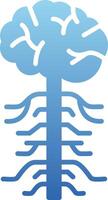 Nervous System Glyph Gradient Icon vector