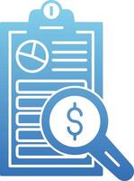 Auditing Glyph Gradient Icon vector