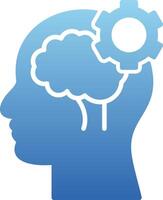 Cognitive Function Glyph Gradient Icon vector