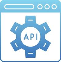 Api Glyph Gradient Icon vector
