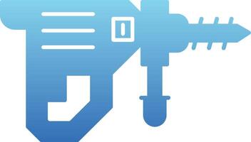 Rotary Hammer Glyph Gradient Icon vector