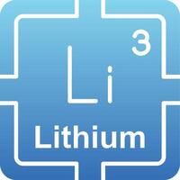 Lithium Glyph Gradient Icon vector