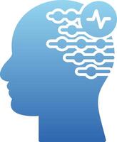 Electroencephalogram Glyph Gradient Icon vector