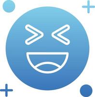 Laugh Glyph Gradient Icon vector
