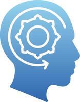 Learning Glyph Gradient Icon vector