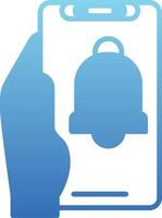 Notification Glyph Gradient Icon vector