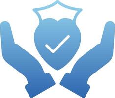 Trust Glyph Gradient Icon vector