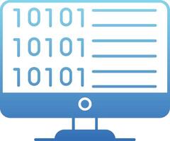 Code Glyph Gradient Icon vector