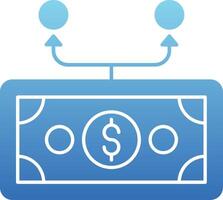 Expenses Division Glyph Gradient Icon vector