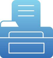 Open File Glyph Gradient Icon vector