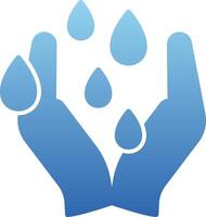 Sweaty Hands Glyph Gradient Icon vector