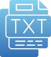 TXT File Glyph Gradient Icon vector