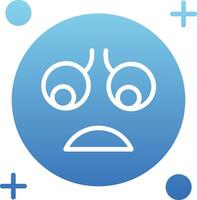 Sad Glyph Gradient Icon vector