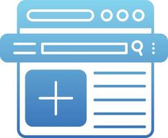Header Glyph Gradient Icon vector