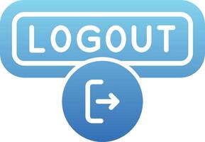 Logout Glyph Gradient Icon vector