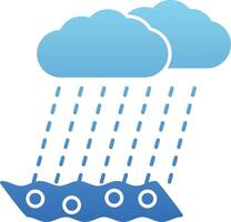 Raining Glyph Gradient Icon vector