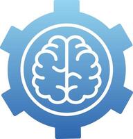 Brain Functions Glyph Gradient Icon vector