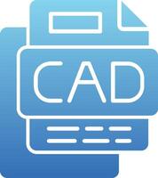 CAD File Glyph Gradient Icon vector