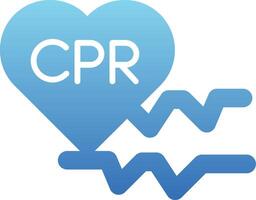 Cpr Glyph Gradient Icon vector