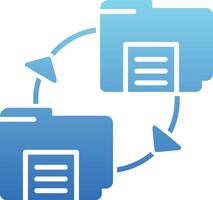 Files Exchange Glyph Gradient Icon vector
