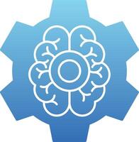 Brain Functions Glyph Gradient Icon vector