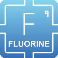Fluorine Glyph Gradient Icon vector