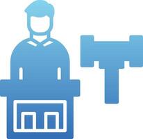 Judge Glyph Gradient Icon vector