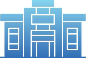 Institute building Glyph Gradient Icon vector