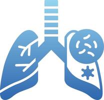 Lungs Germs Glyph Gradient Icon vector