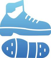 Tap Shoes Glyph Gradient Icon vector