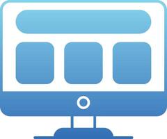 Web Template Glyph Gradient Icon vector