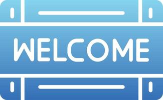 Welcome Glyph Gradient Icon vector