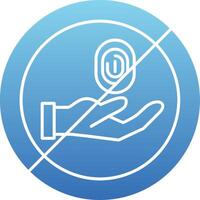 No Thief Glyph Gradient Icon vector