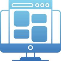 Website Template Glyph Gradient Icon vector