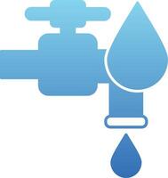 Water Faucet Glyph Gradient Icon vector
