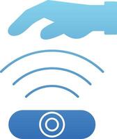 Hand Sensor Glyph Gradient Icon vector