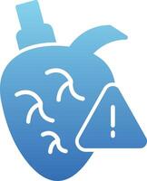 Heart Attack Glyph Gradient Icon vector