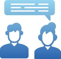 In Person Meeting Glyph Gradient Icon vector