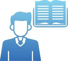 Lifelong Learning Glyph Gradient Icon vector