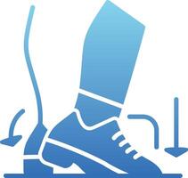 Toe Heel Glyph Gradient Icon vector