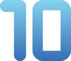 Ten Glyph Gradient Icon vector