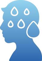 Sweating Glyph Gradient Icon vector