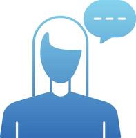 Virtual Assistant Glyph Gradient Icon vector