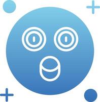 Surprised Glyph Gradient Icon vector